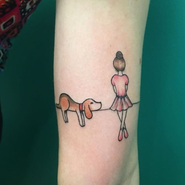 tattoo femenino perro 64