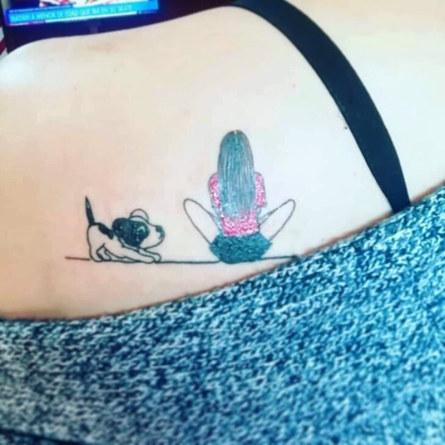 tattoo femenino perro 70