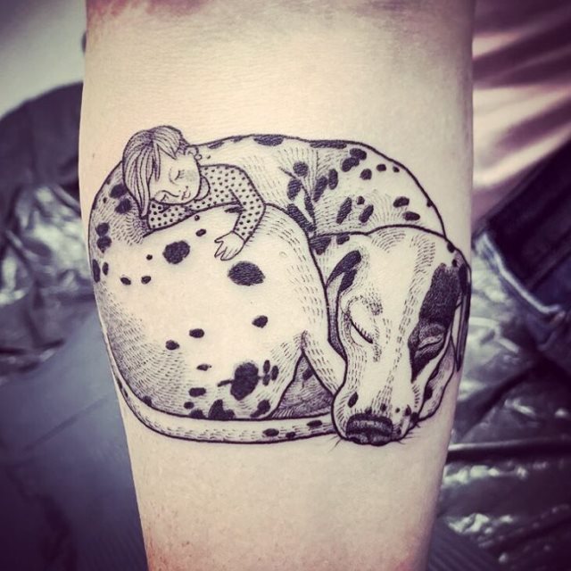 tattoo femenino perro 71