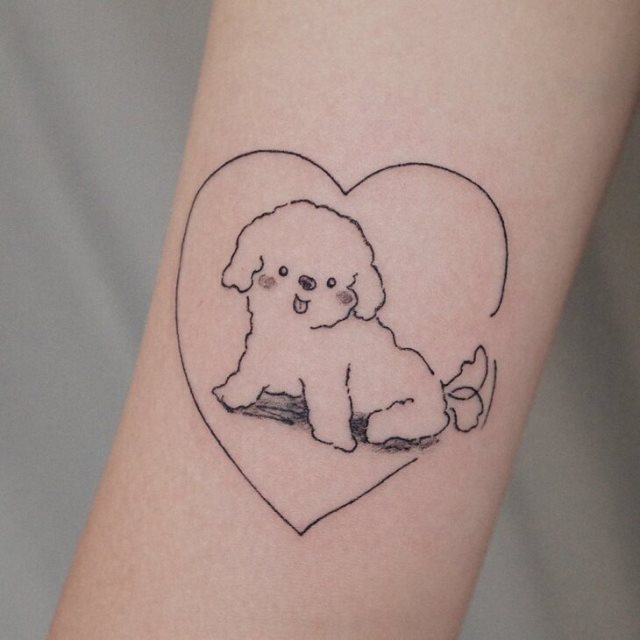 tattoo femenino perro 79