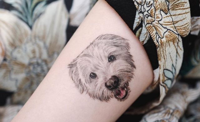 tattoo femenino perro 81