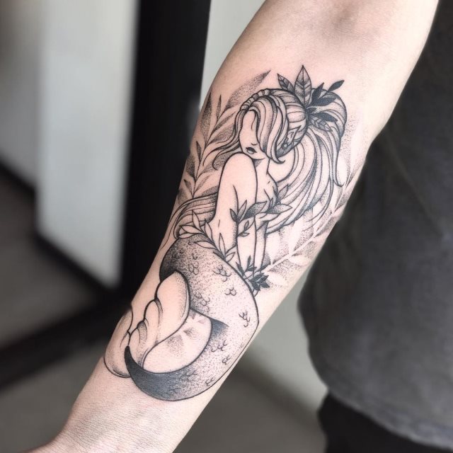 tattoo femenino sirena 02