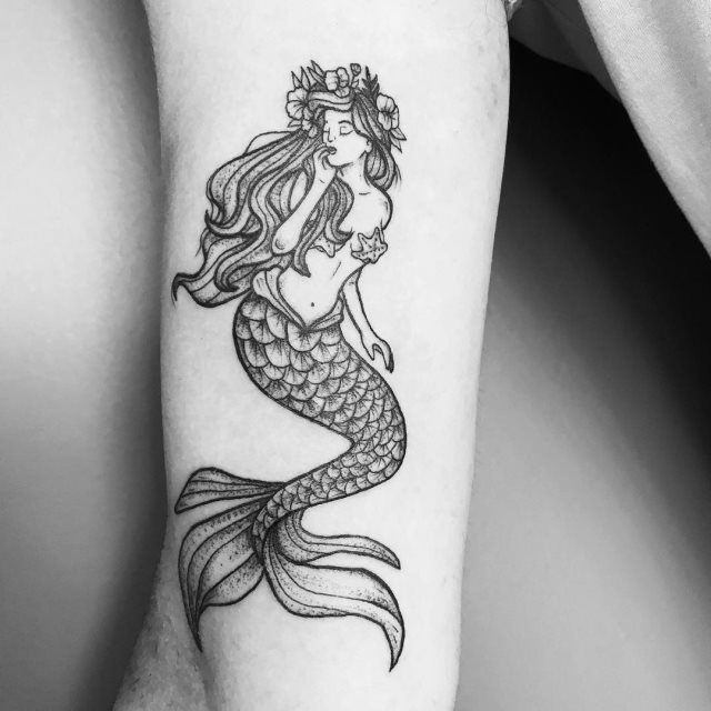 tattoo femenino sirena 03