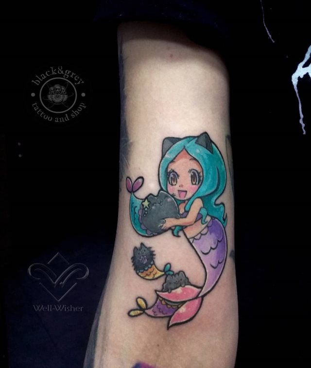 tattoo femenino sirena 19