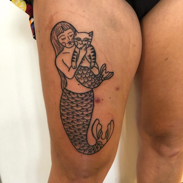 tattoo femenino sirena 24