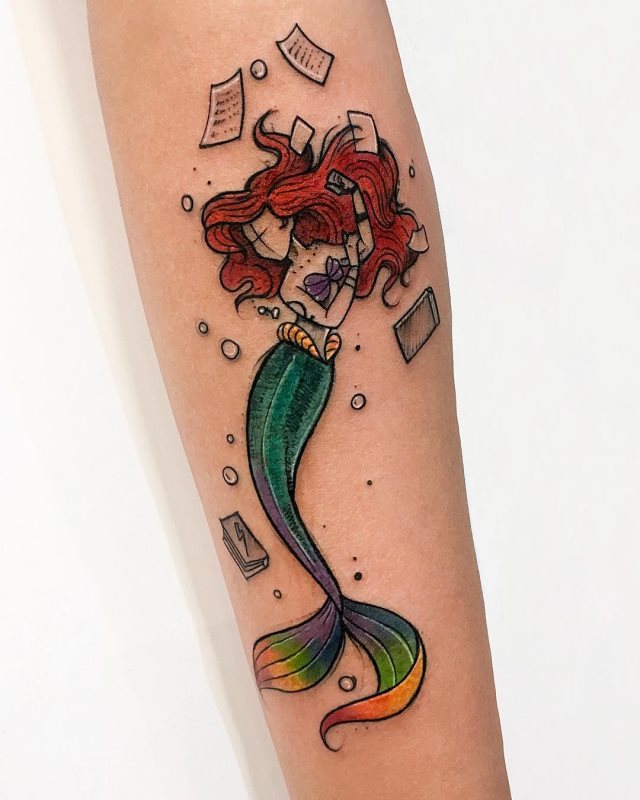 tattoo femenino sirena 48