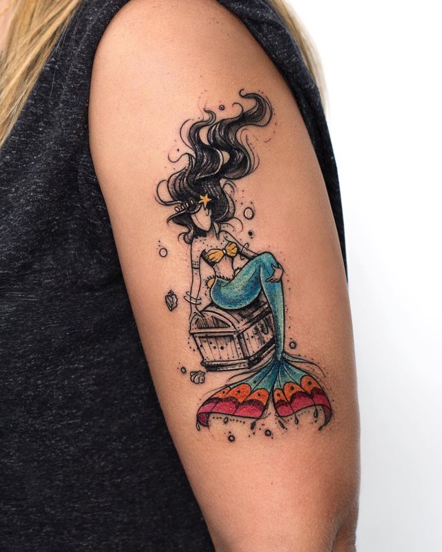 tattoo femenino sirena 49