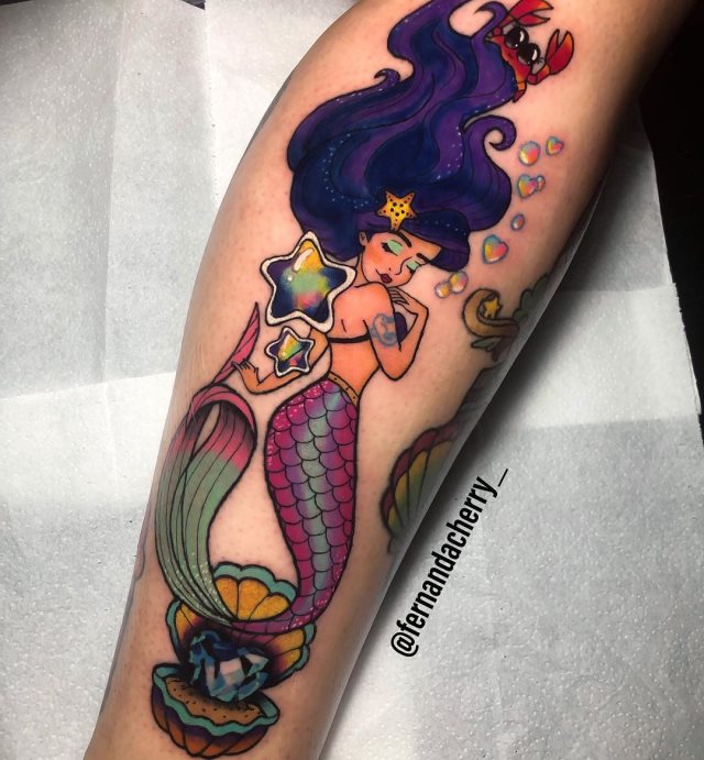 tattoo femenino sirena 59