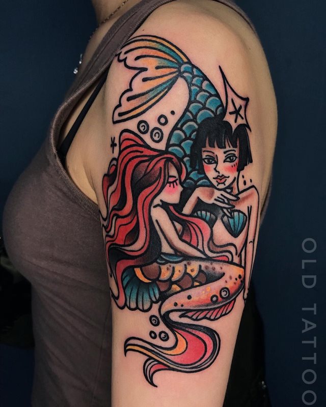 tattoo femenino sirena 62