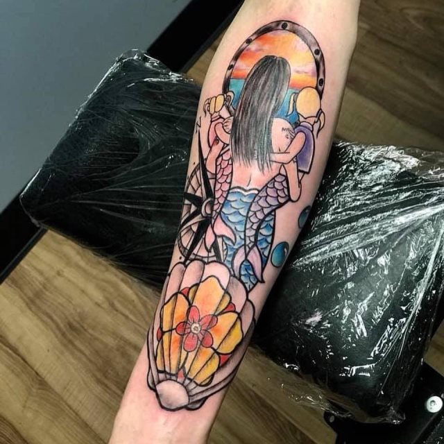 tattoo femenino sirena 63