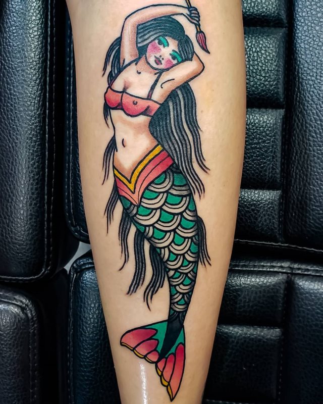 tattoo femenino sirena 64