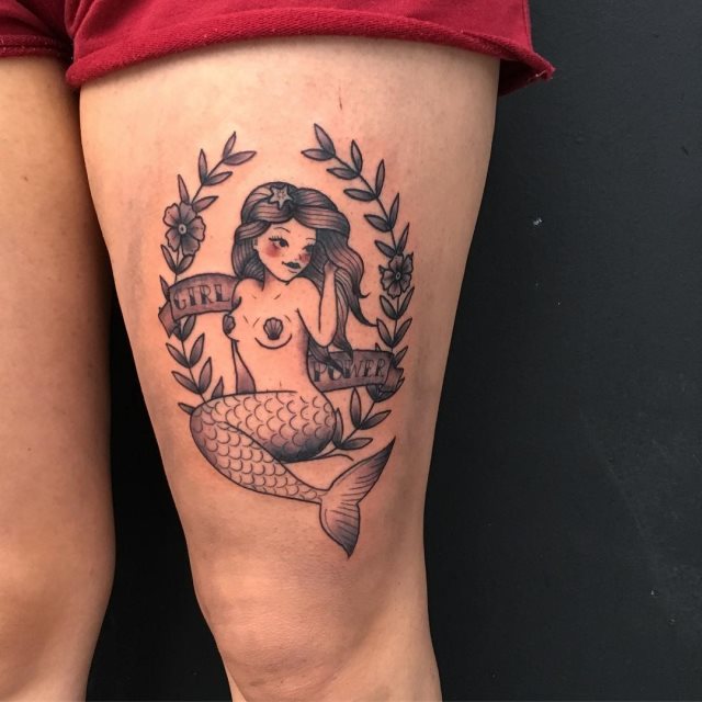 tattoo femenino sirena 67