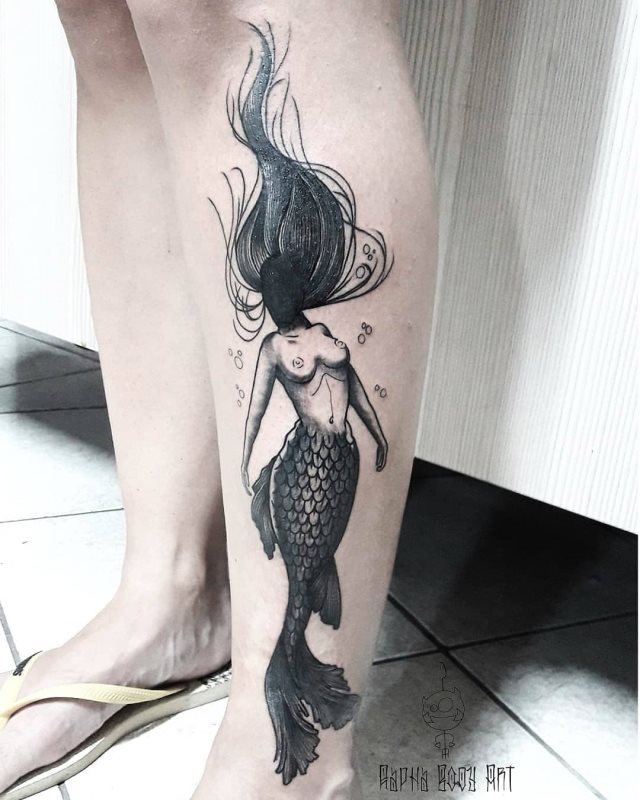 tattoo femenino sirena 71