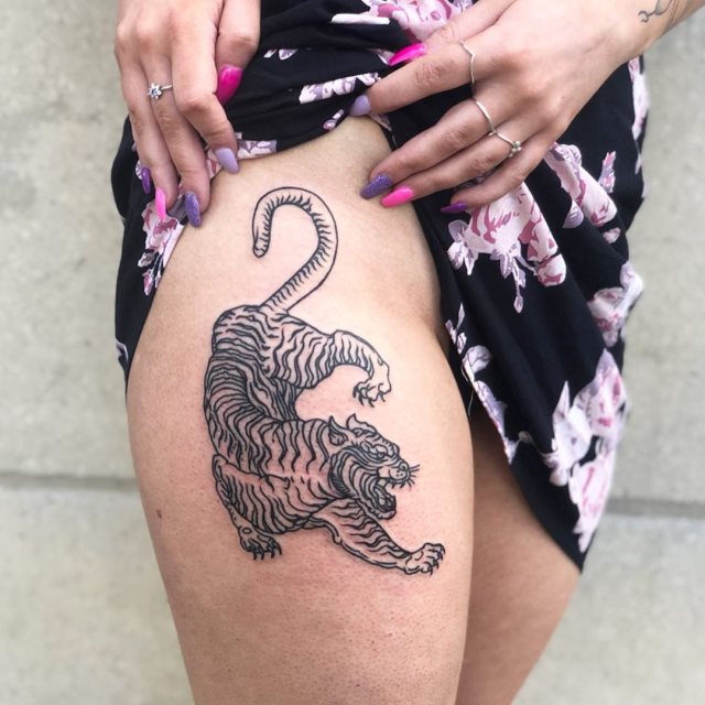 tattoo femenino tigre 10