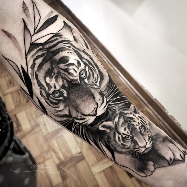 tattoo femenino tigre 16