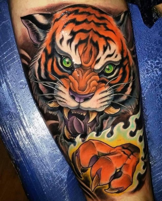 tattoo femenino tigre 36