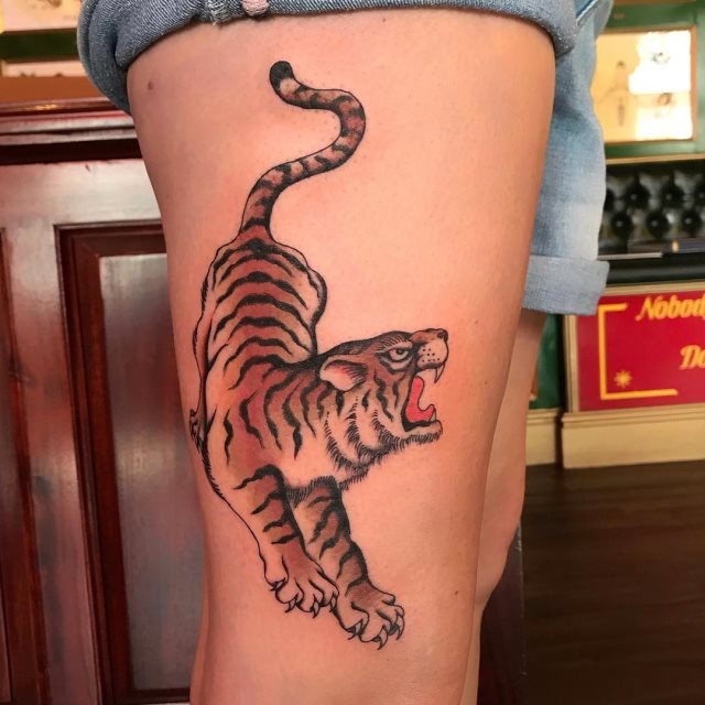 tattoo femenino tigre 38