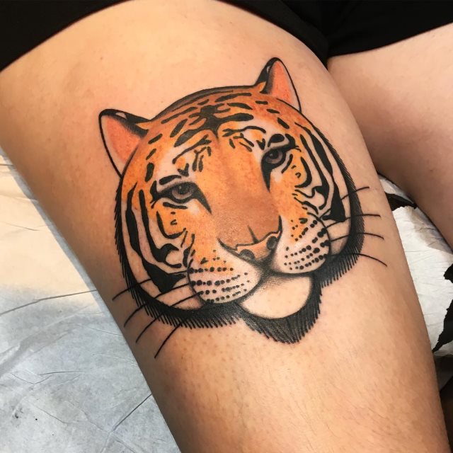 tattoo femenino tigre 60