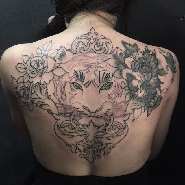 tattoo femenino tigre 67