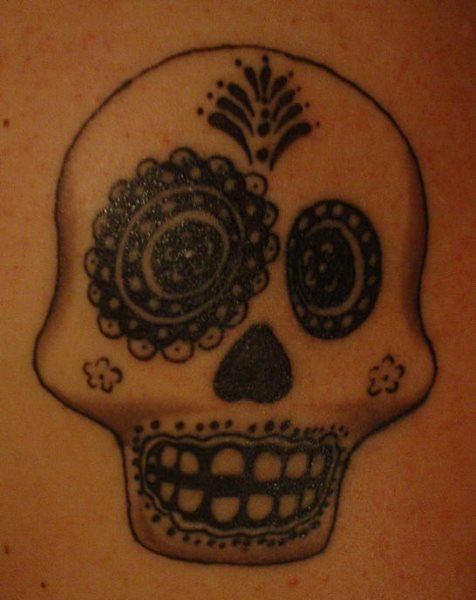 Imagen de una original calavera.