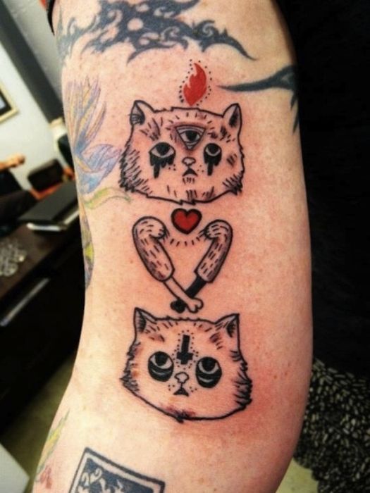 tatuaje gato 47