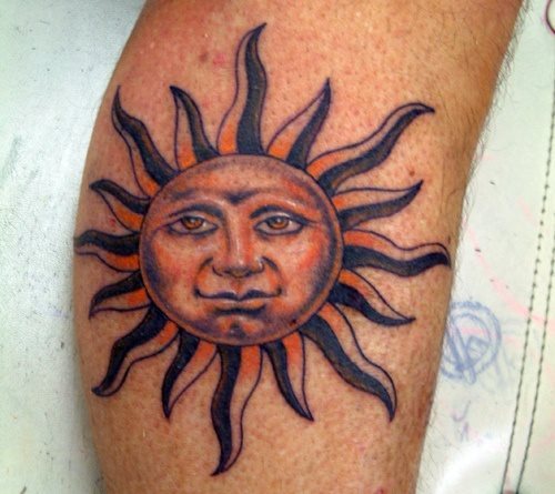 Diseo de un sol en tonos negros con un sombreado naranja Diseo de un sol en tonos negros con un sombreado naranja