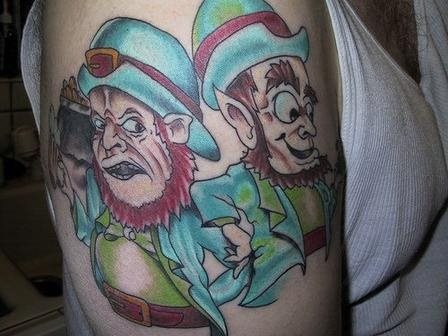Diseo de dos duendes irlandeses con rasgos tpicos irlandeses como es la barba pelirroja de uno de ellos Diseo de dos duendes irlandeses con rasgos tpicos irlandeses como es la barba pelirroja de uno de ellos