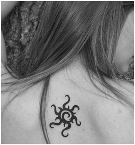 Imagen de un sol con estilo tribal Imagen de un sol con estilo tribal