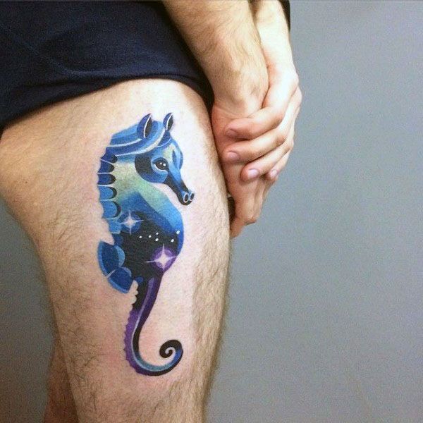 tatuaje caballito de mar para hombre 06