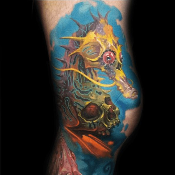tatuaje caballito de mar para hombre 39