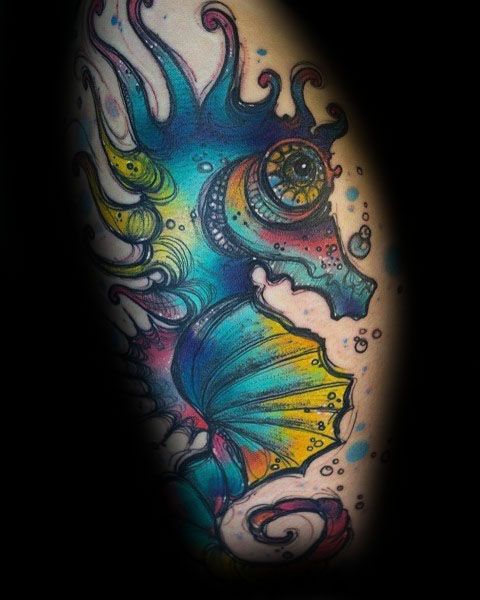 tatuaje caballito de mar para hombre 42