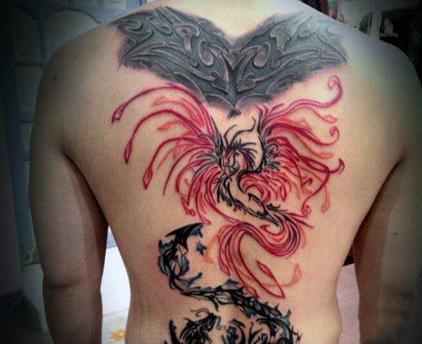 tatuaje fenix para hombre 06