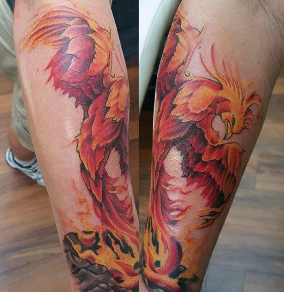 tatuaje fenix para hombre 16