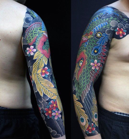 tatuaje fenix para hombre 17