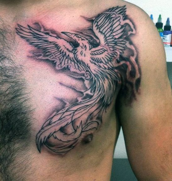 tatuaje fenix para hombre 21