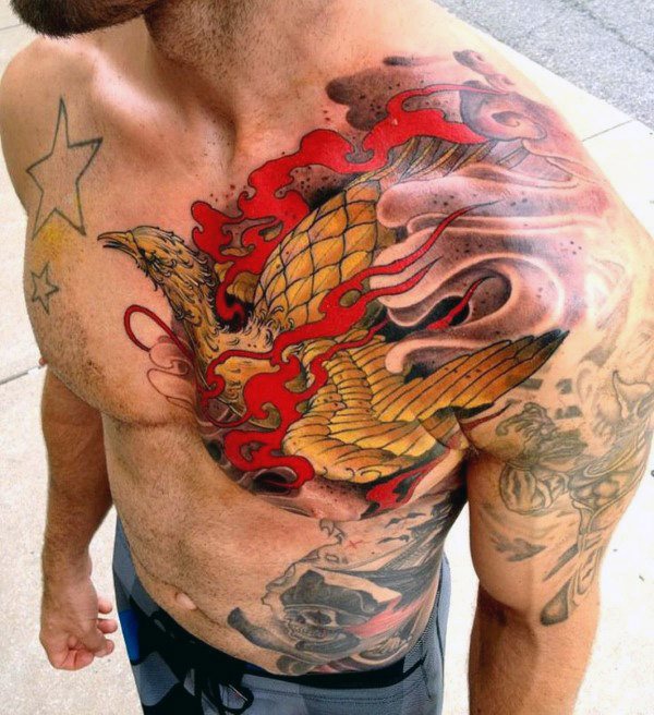 tatuaje fenix para hombre 24