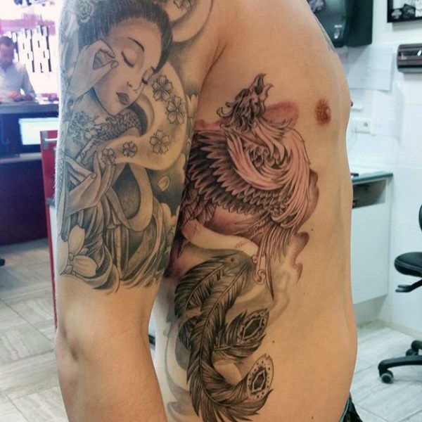 tatuaje fenix para hombre 33