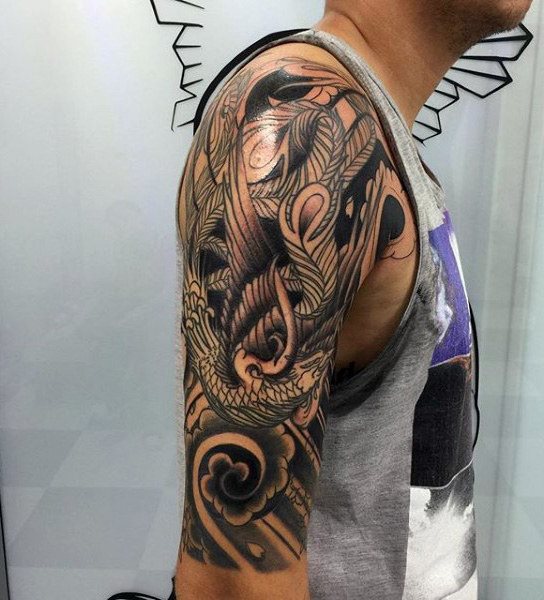 tatuaje fenix para hombre 35