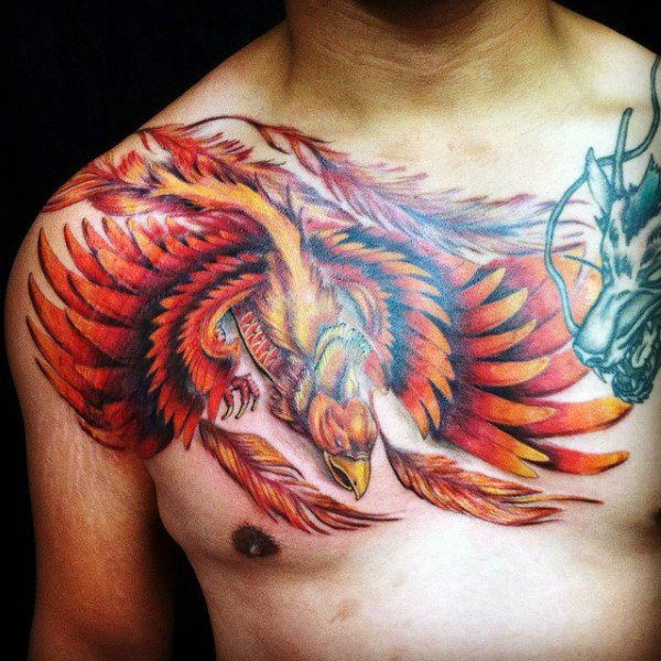 tatuaje fenix para hombre 37