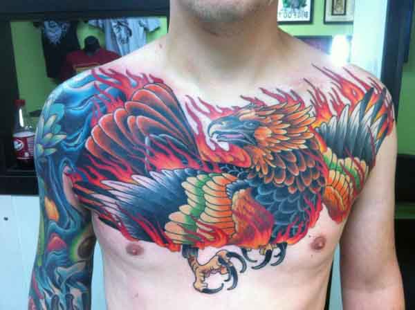 tatuaje fenix para hombre 46