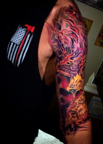 tatuaje fenix para hombre 58
