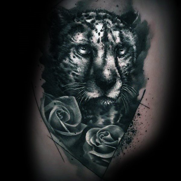 tatuaje leopardo para hombre 53