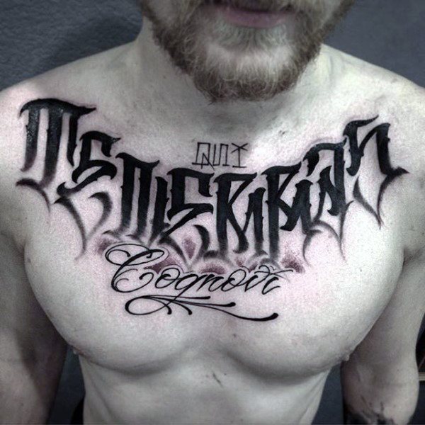 tatuaje letras para hombre 70