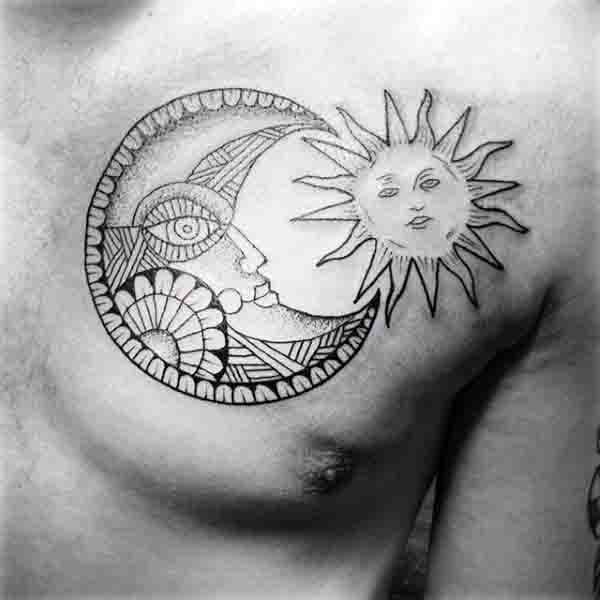 tatuaje luna para hombre 35