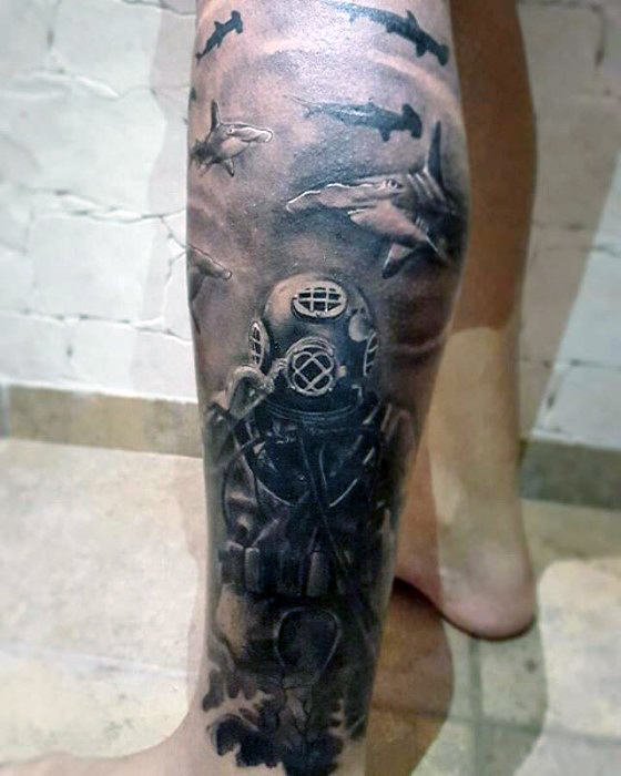 tatuaje manga tiburon para hombre 20