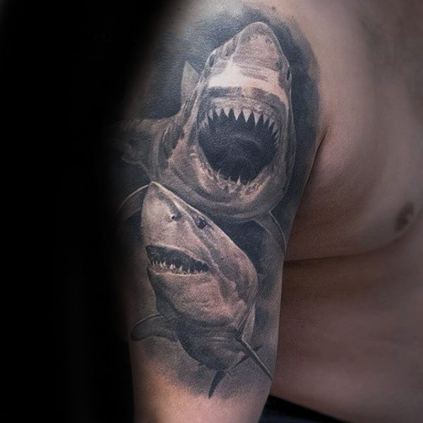 tatuaje manga tiburon para hombre 22