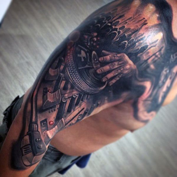 tatuaje musica para hombre 23
