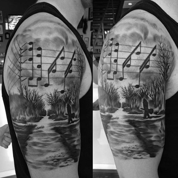 tatuaje musica para hombre 65