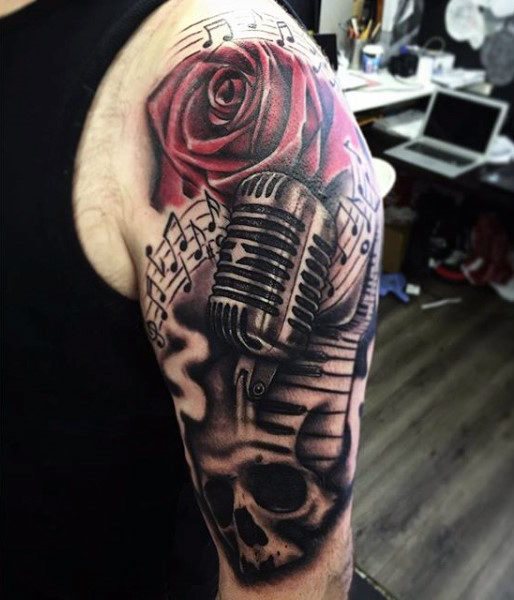 tatuaje musica para hombre 71