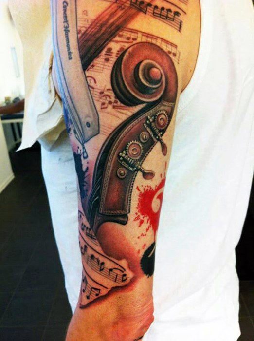 tatuaje musica para hombre 73